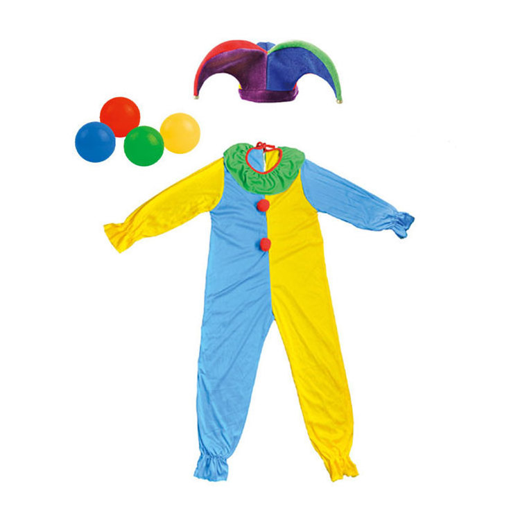 Halloween handmade  fancy happy colorful cotton dance  clown costume for party