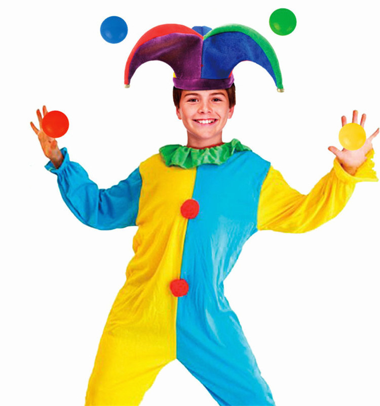 Hotsale Carnival toy kids fascinations colorful  halloween clown costume