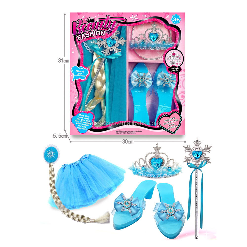 Fairy Princess dress up toy set Children fashion accessories Fancy girl fashion design beauty play set toys for dress up game