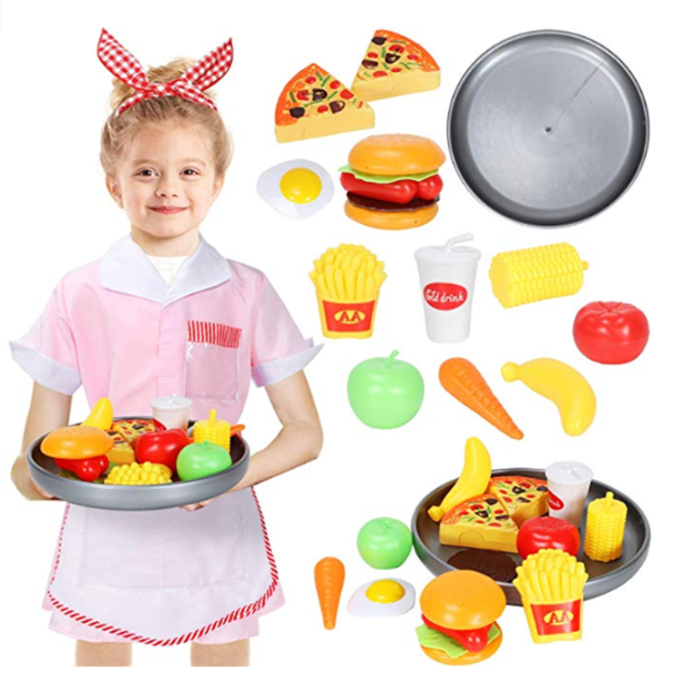 Children chef Dress Up Outfit Halloween Cosplay Career Costume Pretend Play Diner Waitress Costume Set For Girls