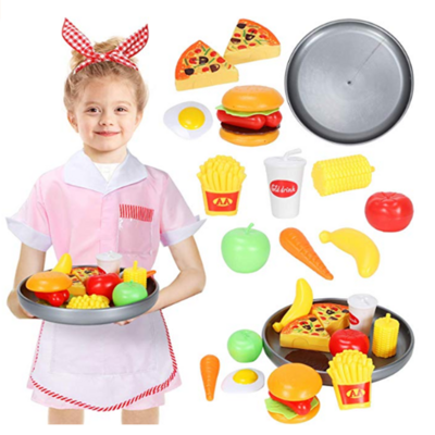 Children chef Dress Up Outfit Halloween Cosplay Career Costume Pretend Play Diner Waitress Costume Set For Girls BestSuppliers