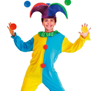 Halloween handmade  fancy happy colorful cotton dance  clown costume for party