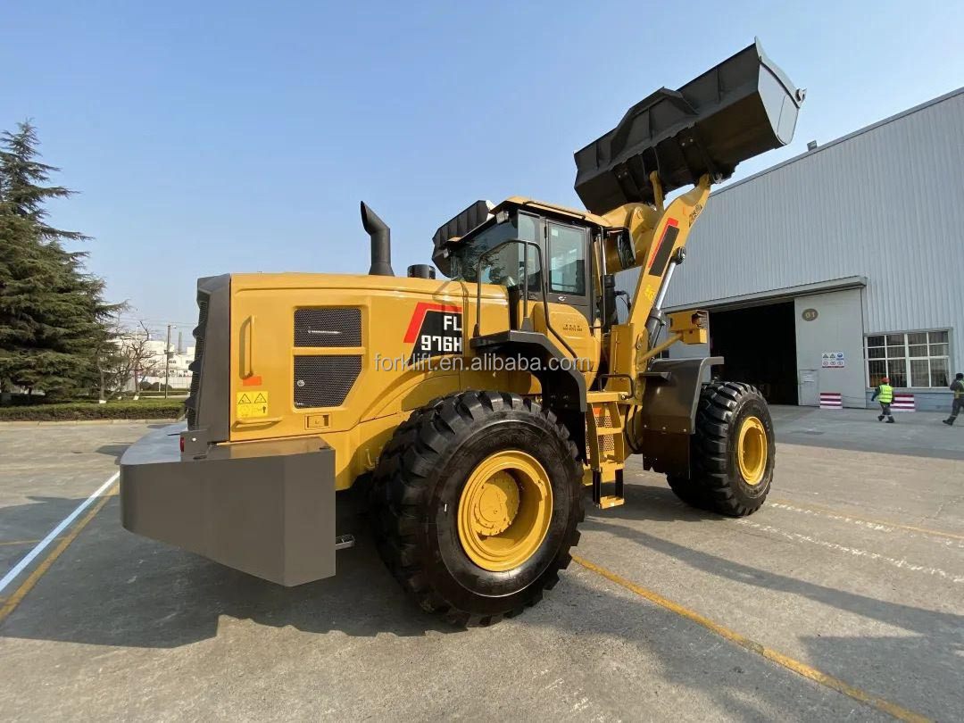 china 6.5Ton Garden Tractor Wheel Loader FL968H For Earthmoving With Snow Plow on Hot Sale