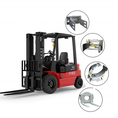 Tractor Forklift pusher attachment electric forklift with clamp supplier paper roll clamp bale drum clamps