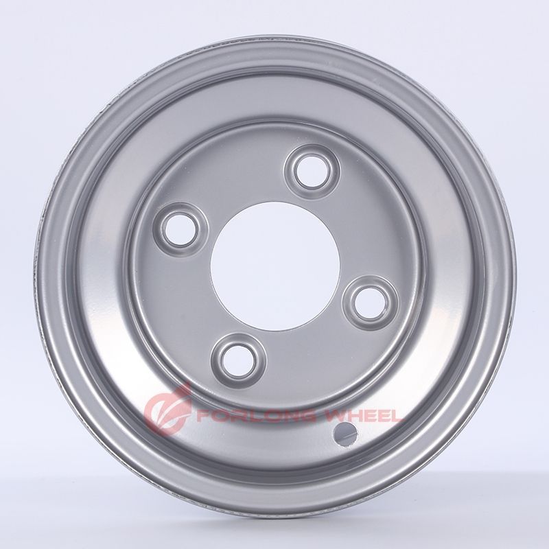 FORLONG Hot selling 10'' 10inch 7.00X10 PCD100,101.6,114.3mm steel 4x100 golf cart 10 inch lawn mower wheels for 18X8.5-10