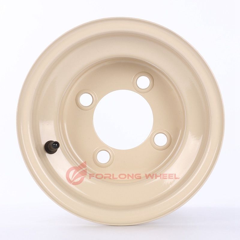 FORLONG Hot selling 10'' 10inch 7.00X10 PCD100,101.6,114.3mm steel 4x100 golf cart 10 inch lawn mower wheels for 18X8.5-10