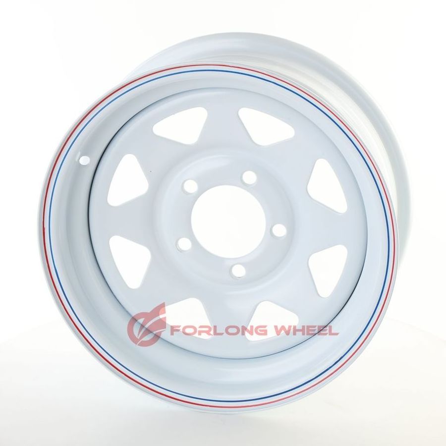 Rims 14x6 13-14 Inch 4.5 to 7 Inch White/silver spoked Silver 5x108 steel wheels