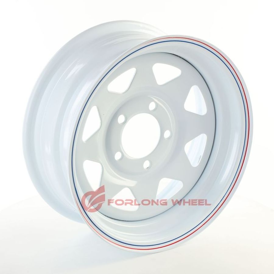 Rims 14x6 13-14 Inch 4.5 to 7 Inch White/silver spoked Silver 5x108 steel wheels