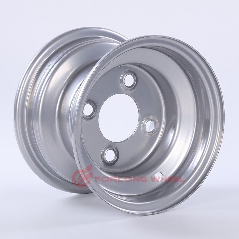 FORLONG Hot selling 10'' 10inch 7.00X10 PCD100,101.6,114.3mm steel 4x100 golf cart 10 inch lawn mower wheels for 18X8.5-10