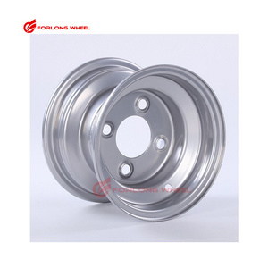 FORLONG Hot selling 10'' 10inch 7.00X10 PCD100,101.6,114.3mm steel 4x100 golf cart 10 inch lawn mower wheels for 18X8.5-10