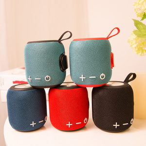 FM190 Mini Fabric TWS Bluetooth 5.0 Wireless Speaker IPX6 Waterproof Portable High Quality Sound Subwoofer Speakers