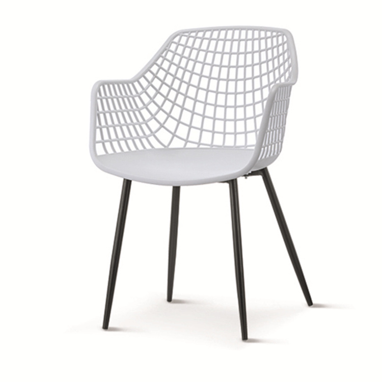 Modern Design  China Factory Plastic Mesh Chair Dining Room PP Seat Plastic Dining chairs