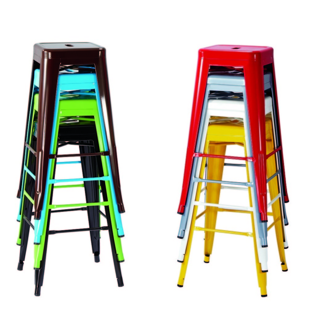 durable colorful metal tabouret de stackable furniture industrial black cafe bar stool black for restaurant dining coffee table