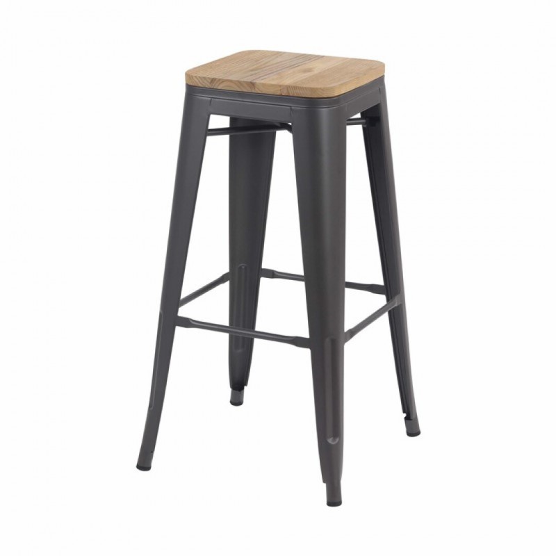 modern wood seat metal stool chair stackable color industrial furniture bar stools on sale