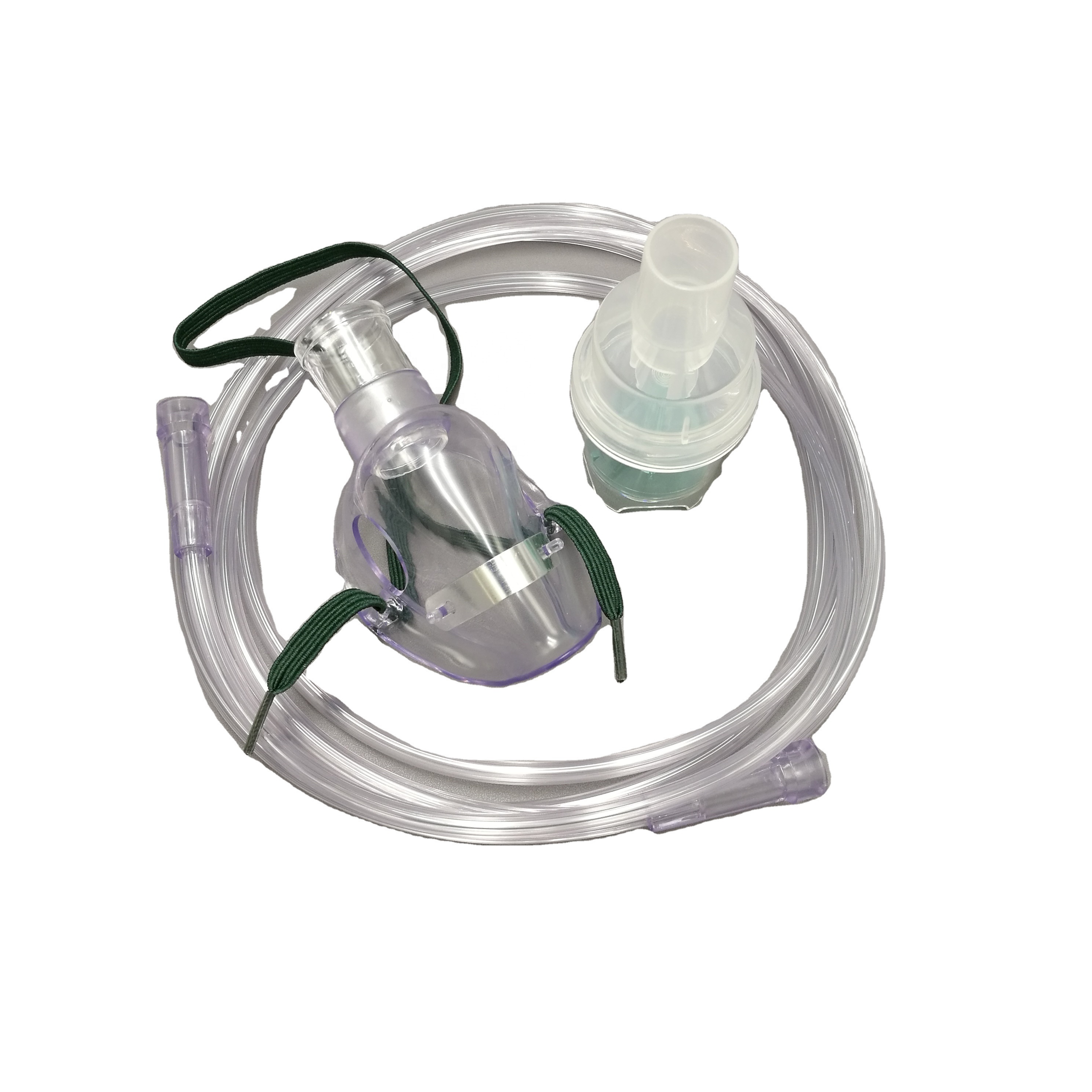 medical breathing oxygen grade pvc nebulizer mask with tube 10cc cup machine for kids