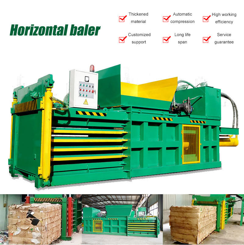 Automatic horizontal balers for waste paper/cardboard hydraulic baler machine/horizontal baling press machine