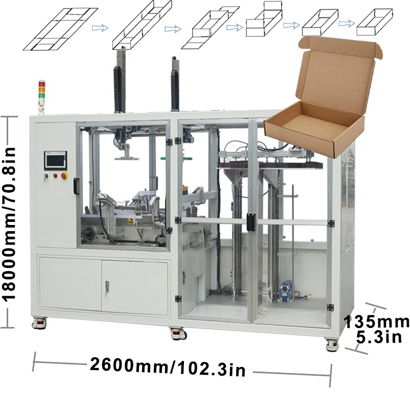 Box Folding Machine Carton Erector for Airplane Box Automatic Forming Machine