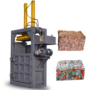 Paper Textile Plastic Bottle Vertical Baler Tire Used Clothing Baling Machine Hydraulic Press Machine Baler