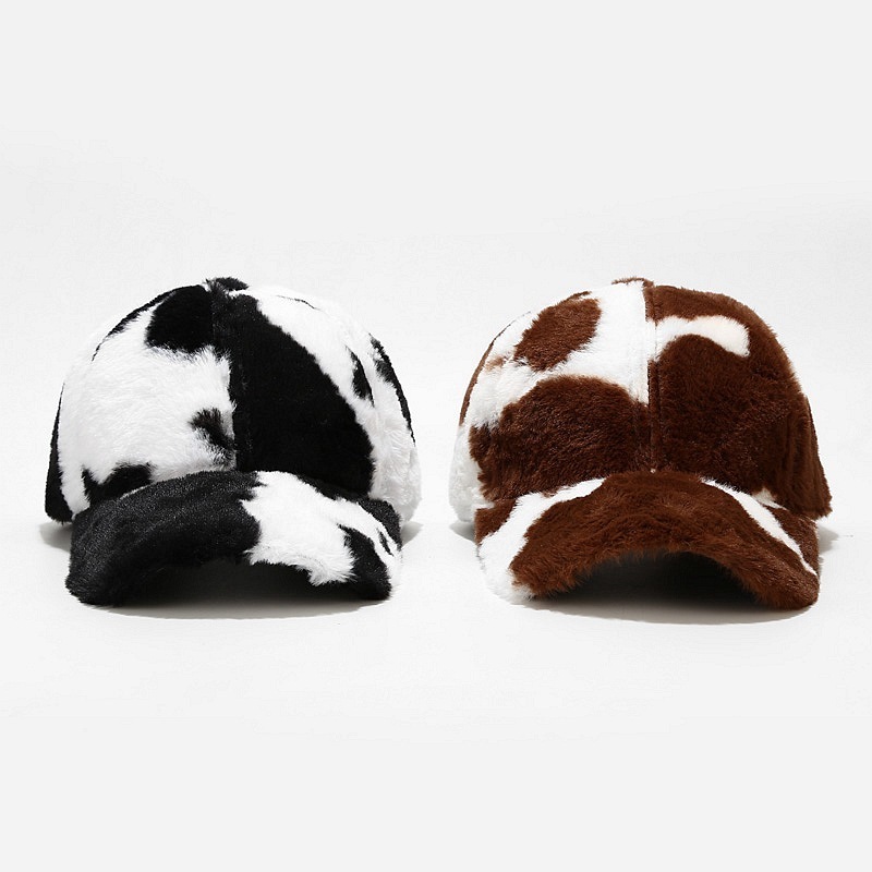 Promotional fashion warm winter spring thickened fitted fur baseball cap