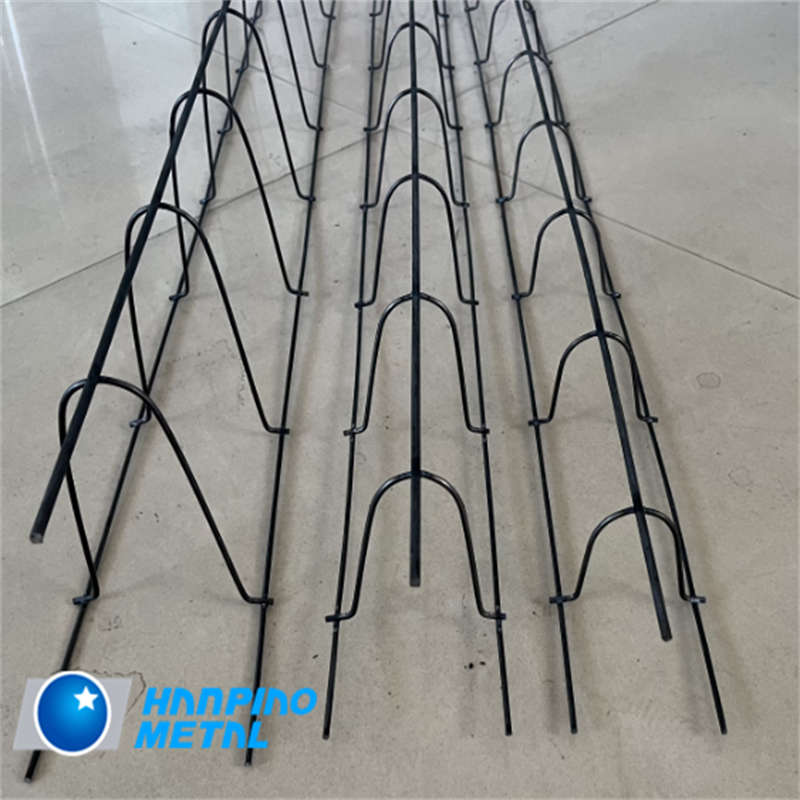 Concrete Plain Slab Bolster Upper with Gray Plastic Coated Legs - Continuous Rebar Chairs