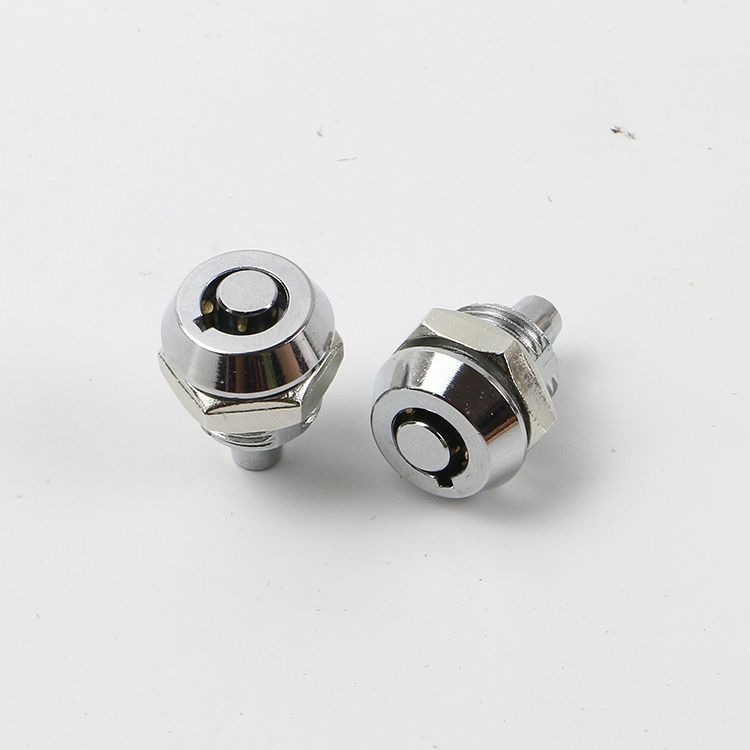 12mm Chrome Finish Miniature Radial Pin Miniature Tubular Push Lock  tablet battery box lock