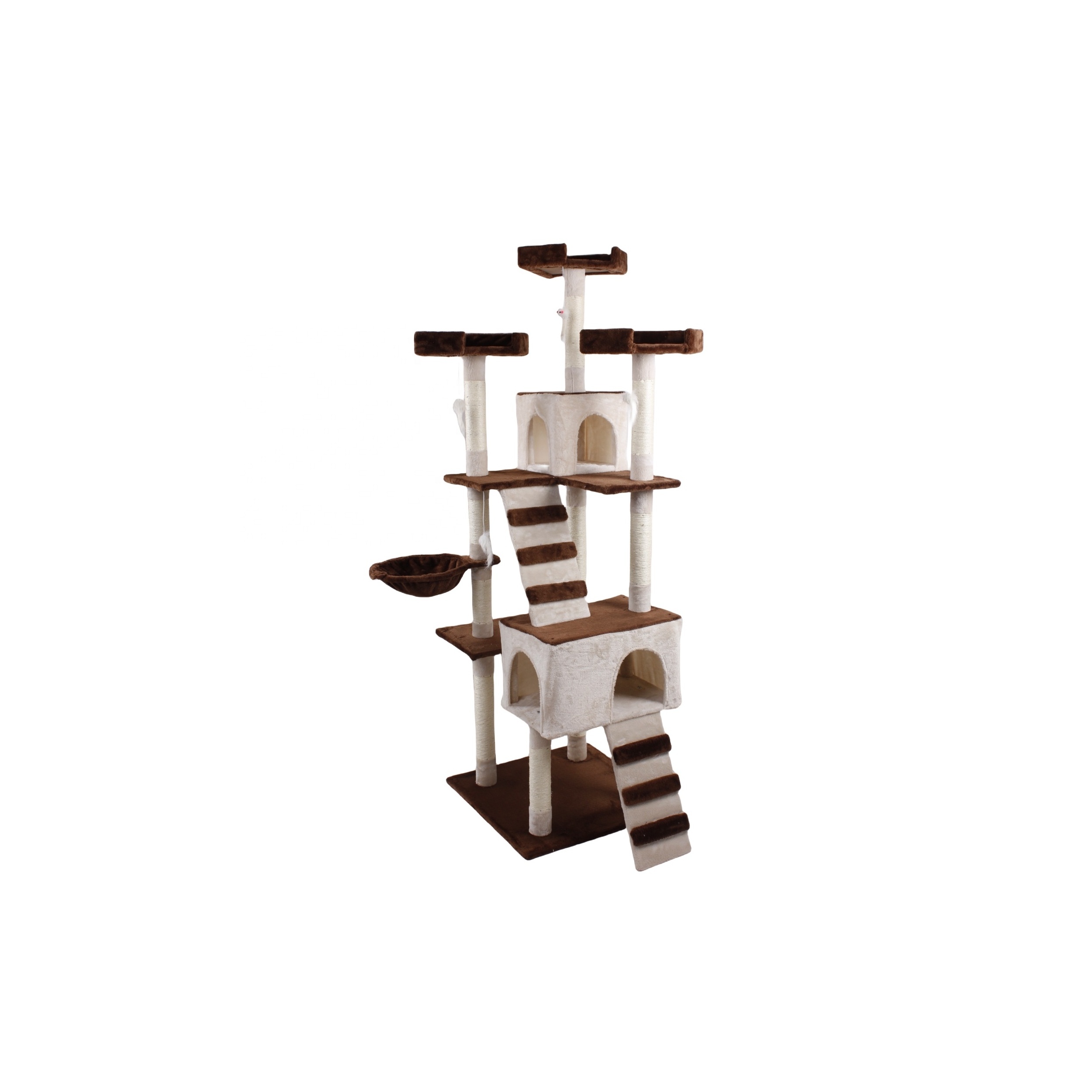 FCT143  top selling Multi-level  Big Cat tree Scratching Posts, Stable cat tower with soft hammock  for cats