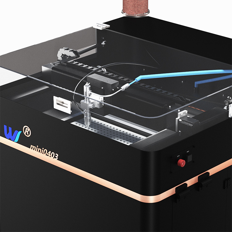 Fully enclosed visible multifunctional small water jet cutter 3 axis smart laptop mini waterjet cnc cutting machine installation