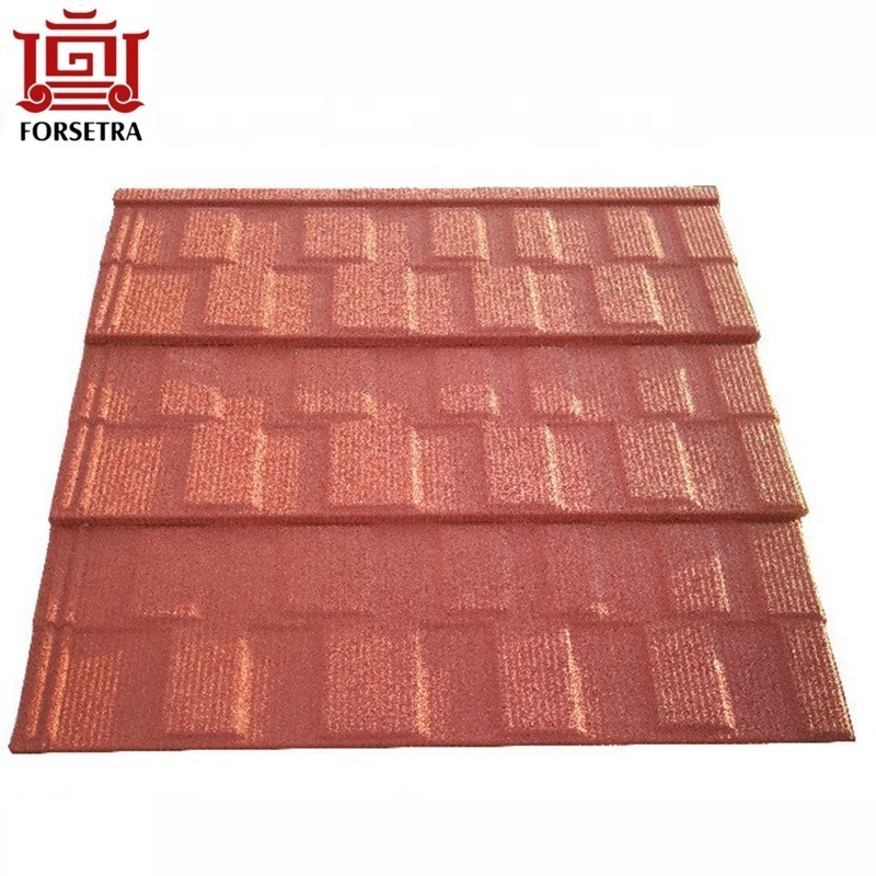 Wholesale Forsetra Roof Natural Color Stone Chip Coated Steel/metal Roof Tile factory in Ghana