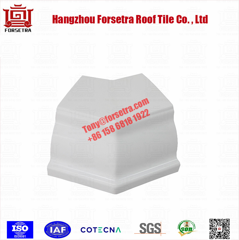 5.2 inch Forsetra PVC Square Rain Gutter Fitting  Left Right End Caps