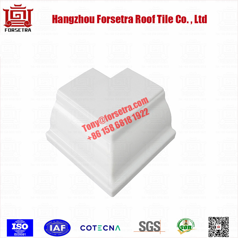 5.2 inch Forsetra PVC Square Rain Gutter Fitting  Left Right End Caps