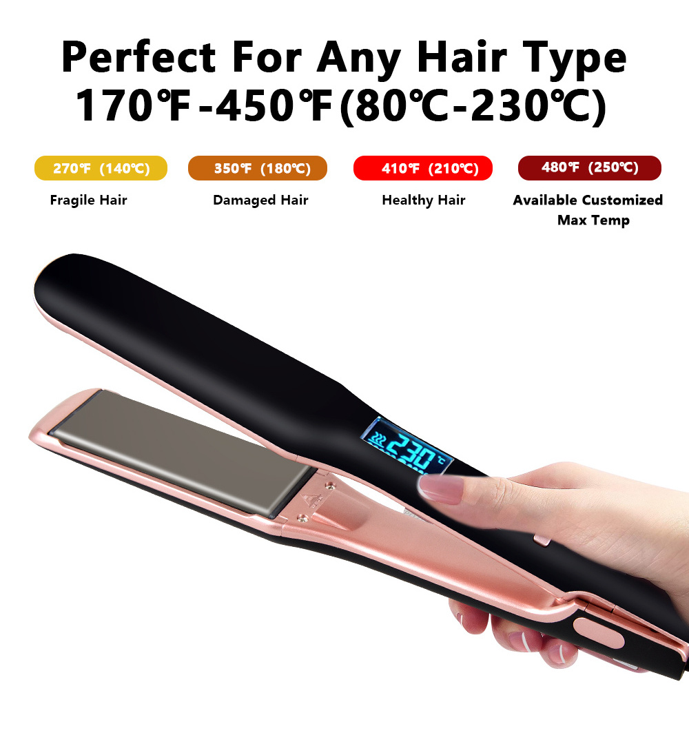 Newest MCH 480F 250C Degrees Keratin Treatment Fast Heat Pro Nano Titanium Professional Hair Straightener