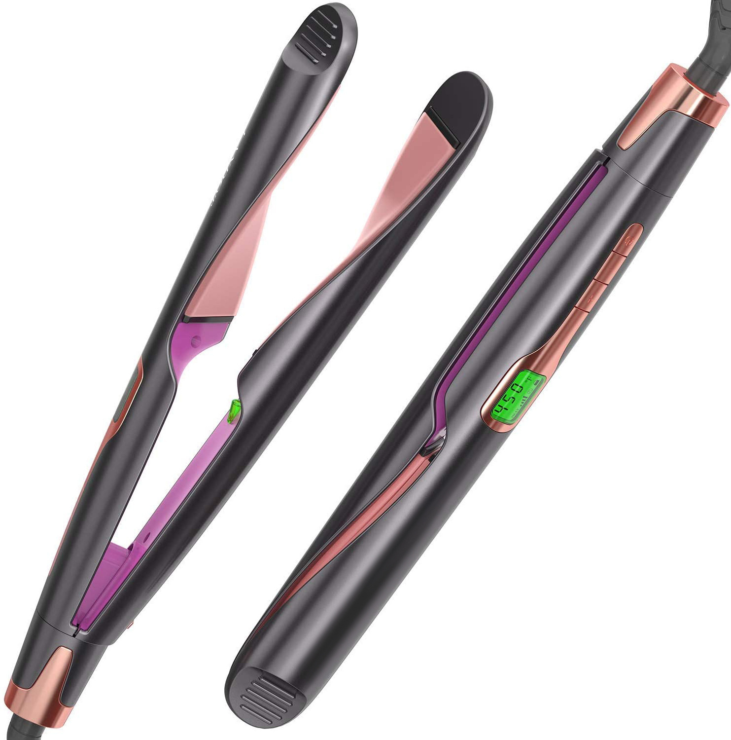 Private Label Original Twist Plate Tourmaline Ceramic Twisted Plates Hair Curler Flat Iron 2 in 1 Hair Straightener