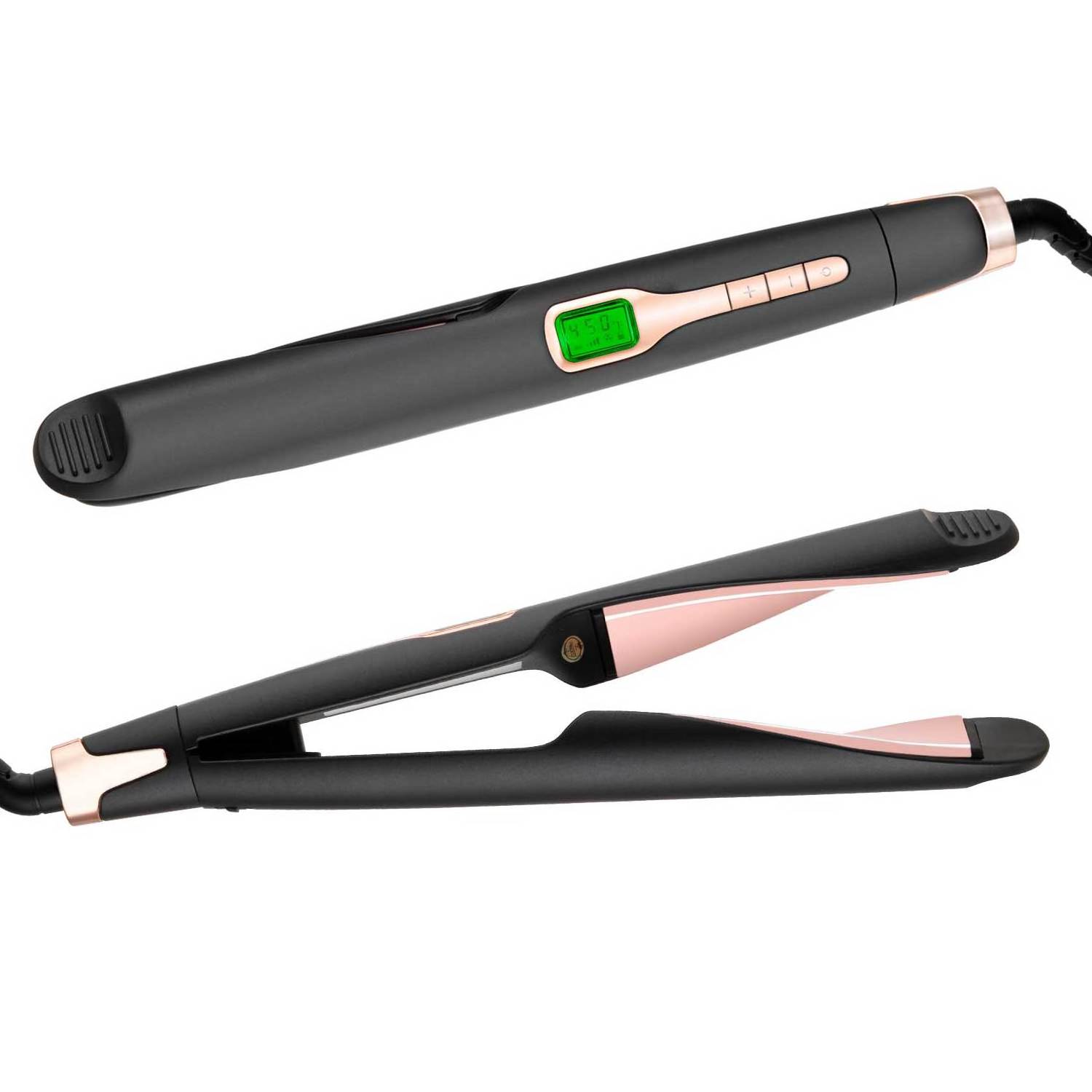 Private Label Original Twist Plate Tourmaline Ceramic Twisted Plates Hair Curler Flat Iron 2 in 1 Hair Straightener