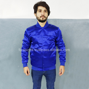 high quality silk satin men custom jacket bomber jacket