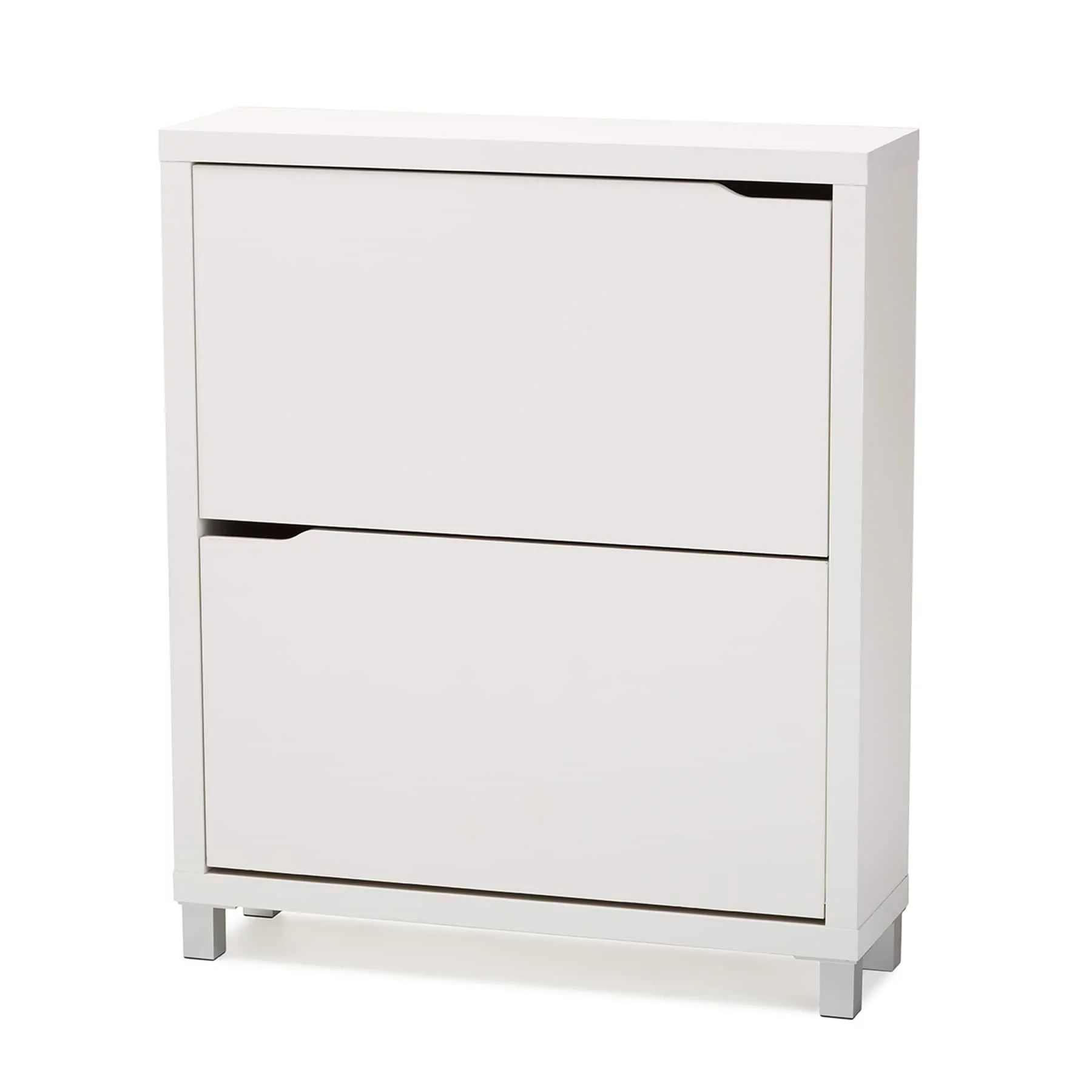 Modern White Black Tall Large Storage Thin Slim Sliding Flip Folding Tipping Door Shoe Cabinet Furniture Rack Shelf