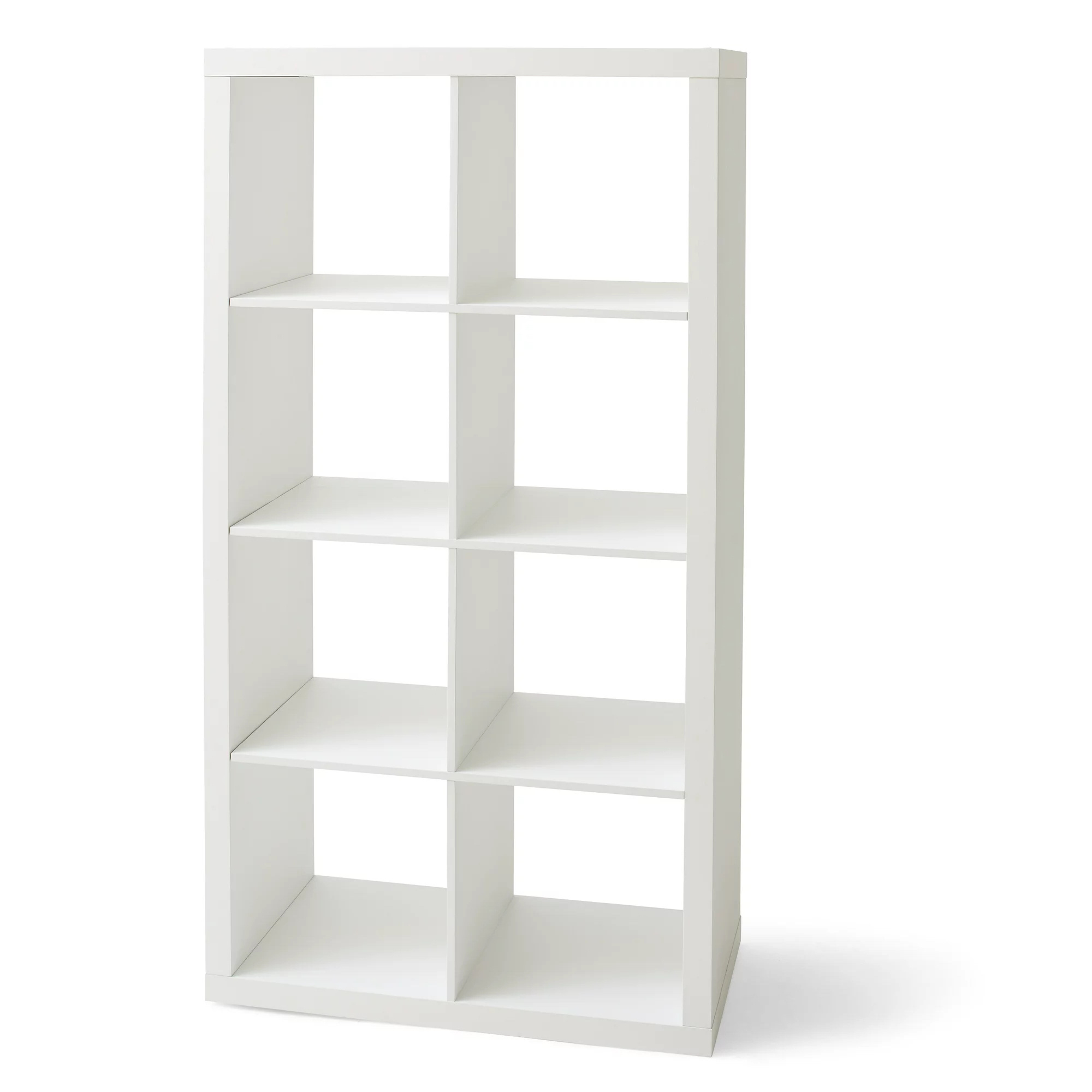 Modern White Black Floor Standing Movable Wall Wooden Reading Library Kids Bookshelf Bookcase Shelves Shelf 8 Cube Children