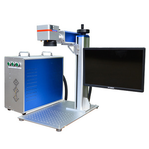 27%discount !20w 30w 50w 70w 100w white black color fiber laser marking machine price  fiber laser engraver laser marker on meta