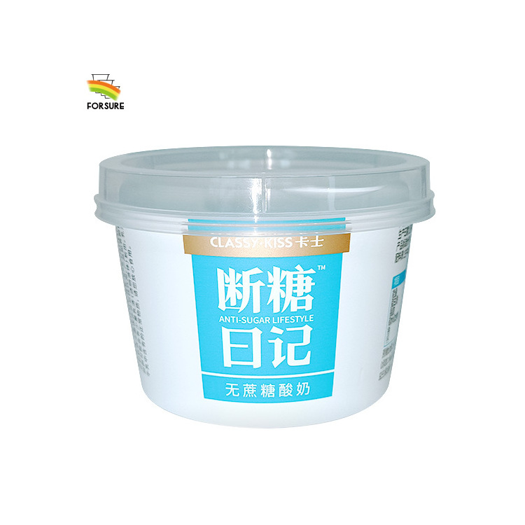 180 ml 200 ml pot de yourt empty with lid tamper proof IML yogurt pack PP container plastic yoghurt cup