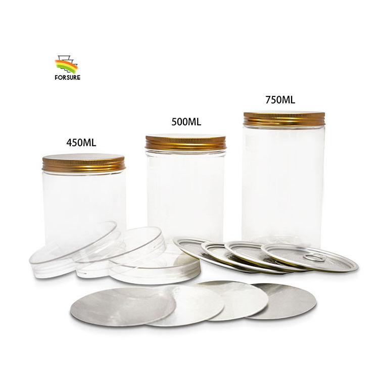 450 ml 500 ml 750 ml large body butter jars plastic food jars kitchen cookie sealed cans plastic jar with screwed lid