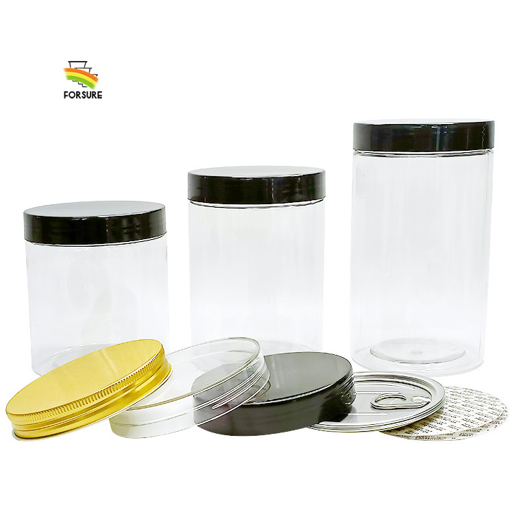 450 ml 500 ml 750 ml large body butter jars plastic food jars kitchen cookie sealed cans plastic jar with screwed lid