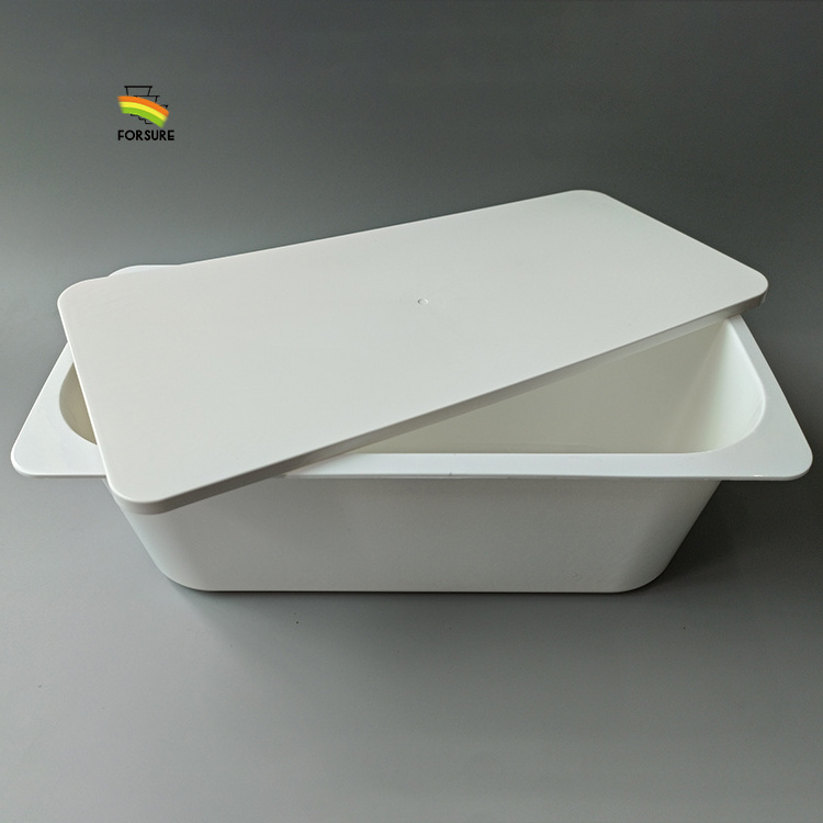 Luxury food grade PP container plastic rectangle box ice cream packaging 5L