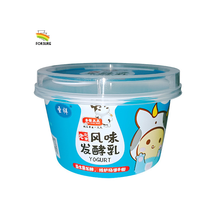 180 ml 200 ml pot de yourt empty with lid tamper proof IML yogurt pack PP container plastic yoghurt cup