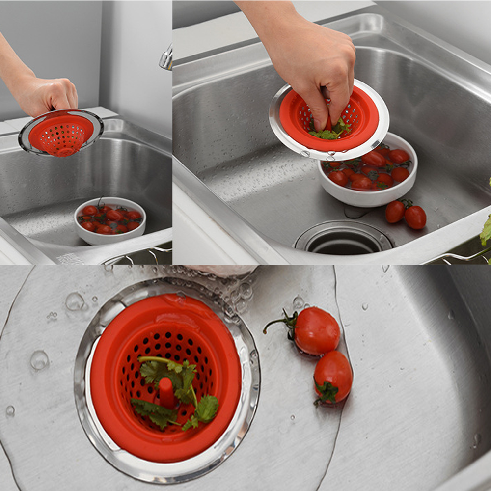 Silicone stainless steel floor drain strainer for Basin Sink Sewer Strainer