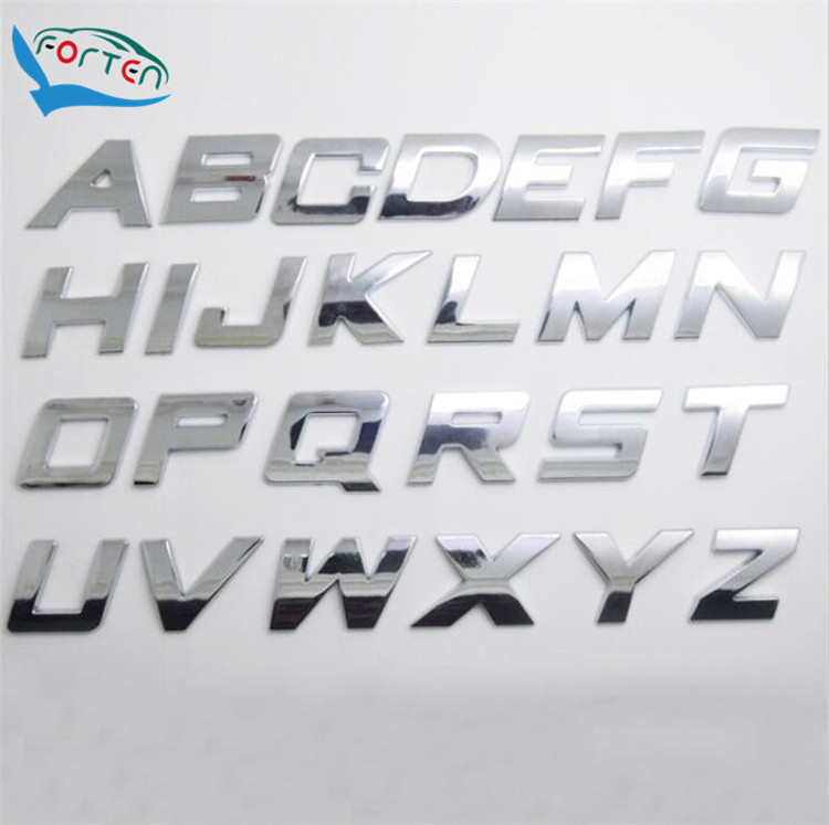 Car Chrome Custom Letter Nameplate Badge Emblem Decals