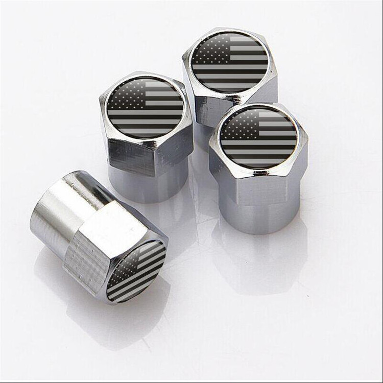 Custom Zinc Alloy Metal Auto Spare Parts Car Tyre Wheel Valve Dust Caps