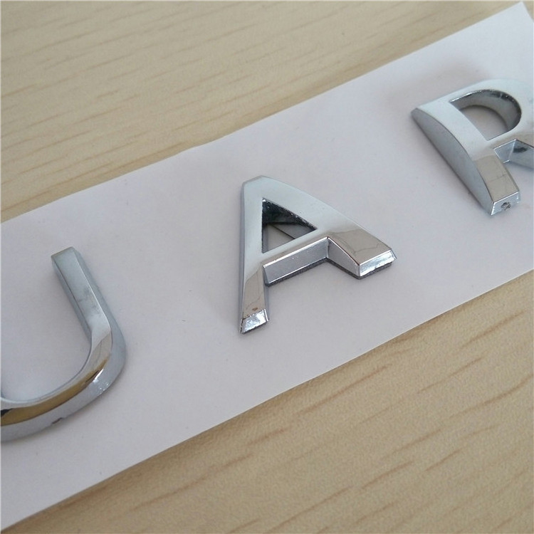 Chrome Plastic Custom 3D Decals Auto Lettering Emblem Car Badge Sticker