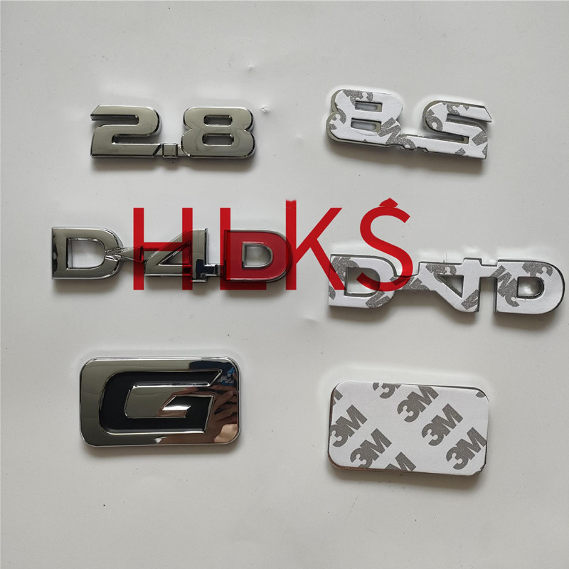 3D ABS Silver Label Badge Plastic Customized Logo Car Emblem For Vigo Revo