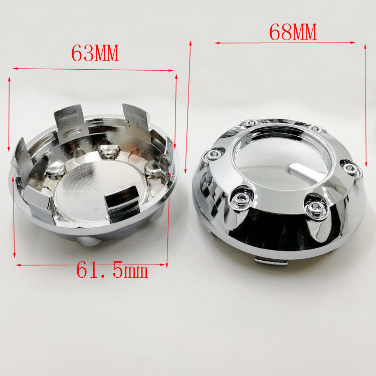 68mm Chrome Black Blank Car Custom Modified Universal Wheel Hub Center Caps Cover