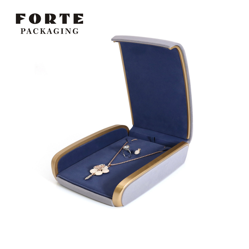 FORTE Microfiber ring Boxes new arrival microfiber gift box jewelry luxury microfiber sofa jewelry box set