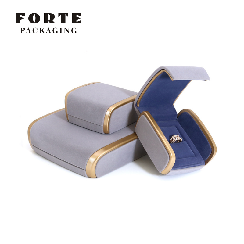 FORTE Microfiber ring Boxes new arrival microfiber gift box jewelry luxury microfiber sofa jewelry box set